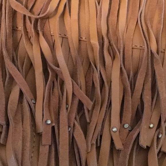 OrYANY Fringe Tan Leather Shoulder Bag - Picture 8 of 8